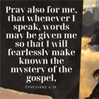 EVERYTHING WE NEED: Pray…When I Open My Mouth