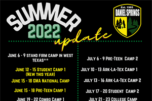 Daniel Springs Releases Summer Schedule