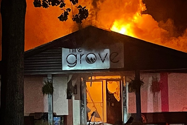 The Grove Center Burns, But God . . .