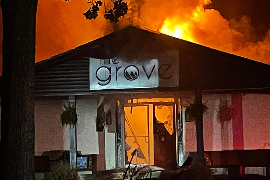 The Grove Center Burns, But God . . .