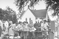 Baptist Pallets, Open Windows, Funeral Home Fans and Dinner on the Ground